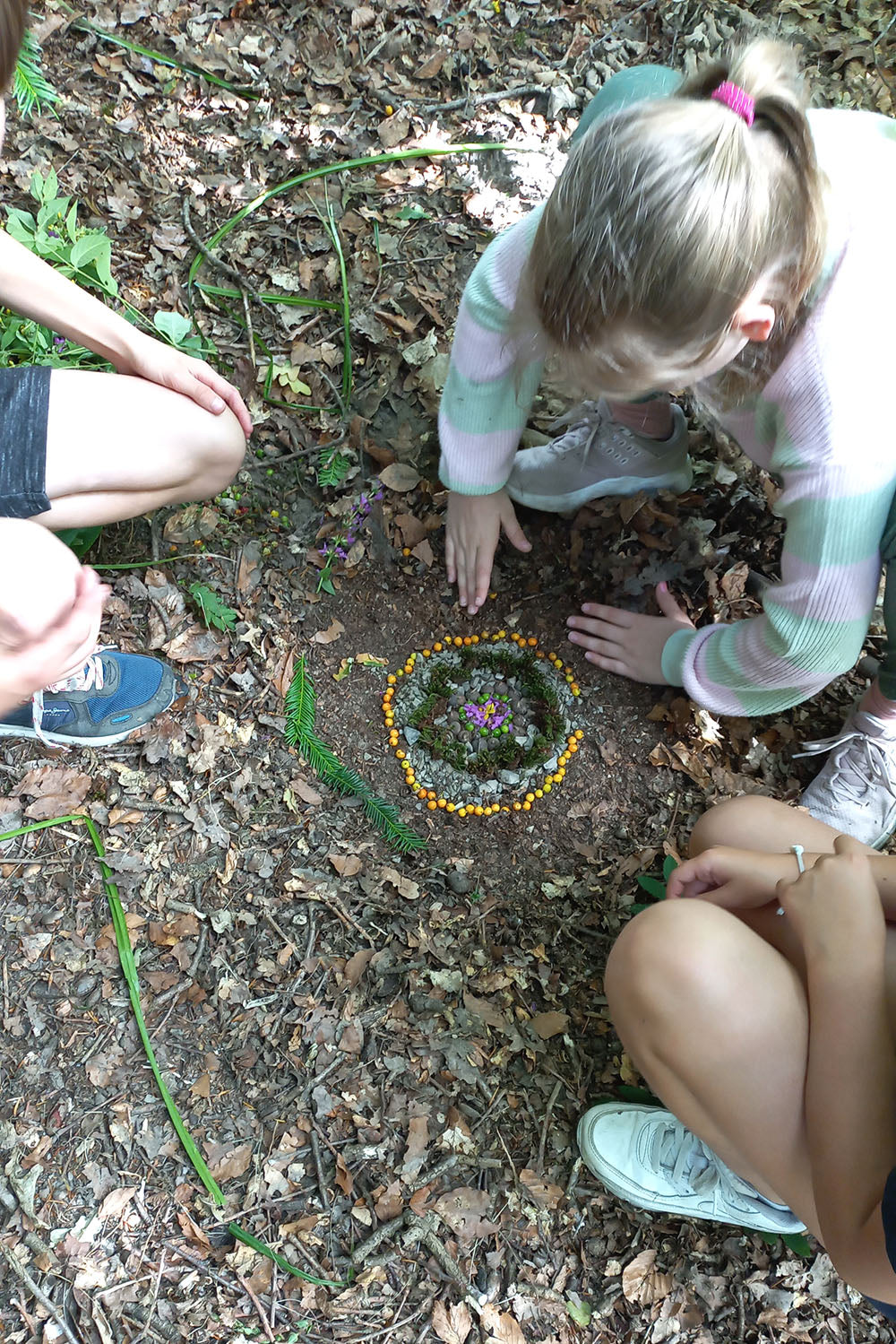 natuur mandala's maken met kinderen