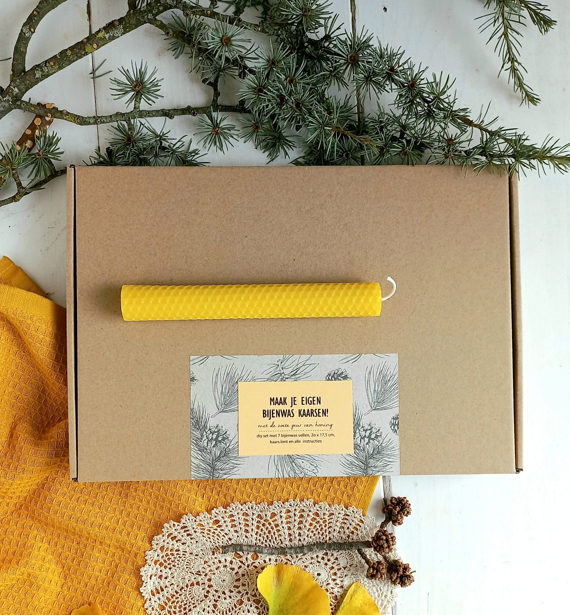 Bijenwas kaarsen
 rollen set