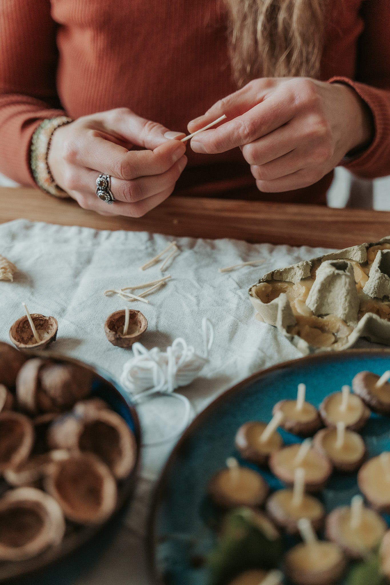 bijenwas kaarsjes maken