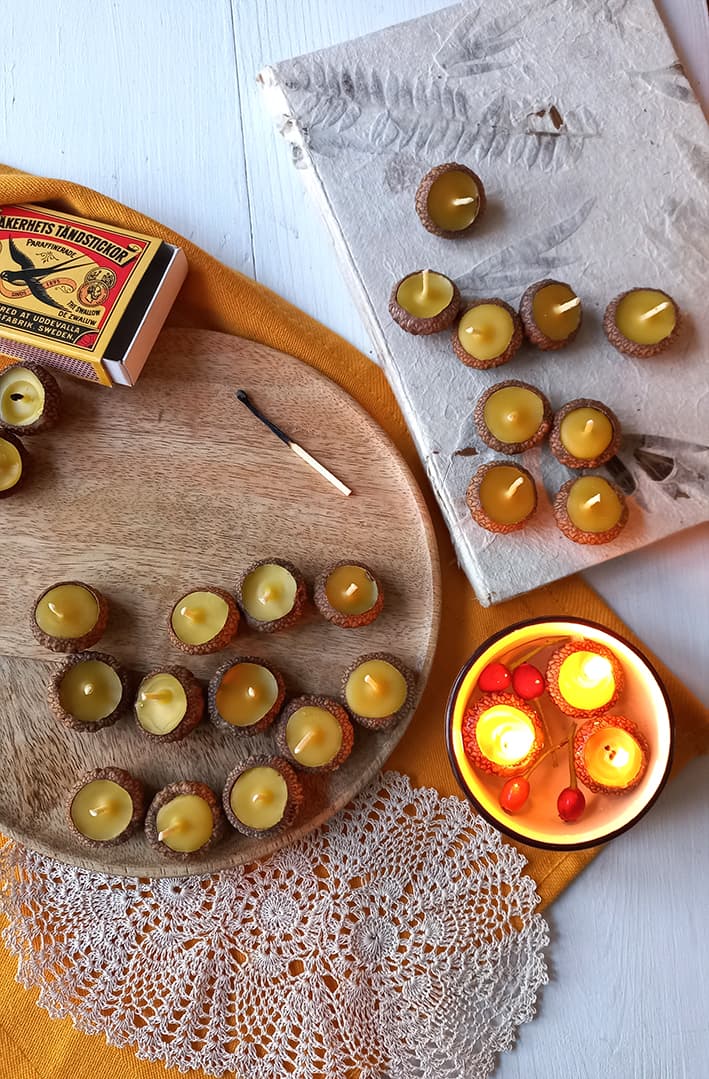 kabouter kaarsjes bijenwas drijf kaarsjes