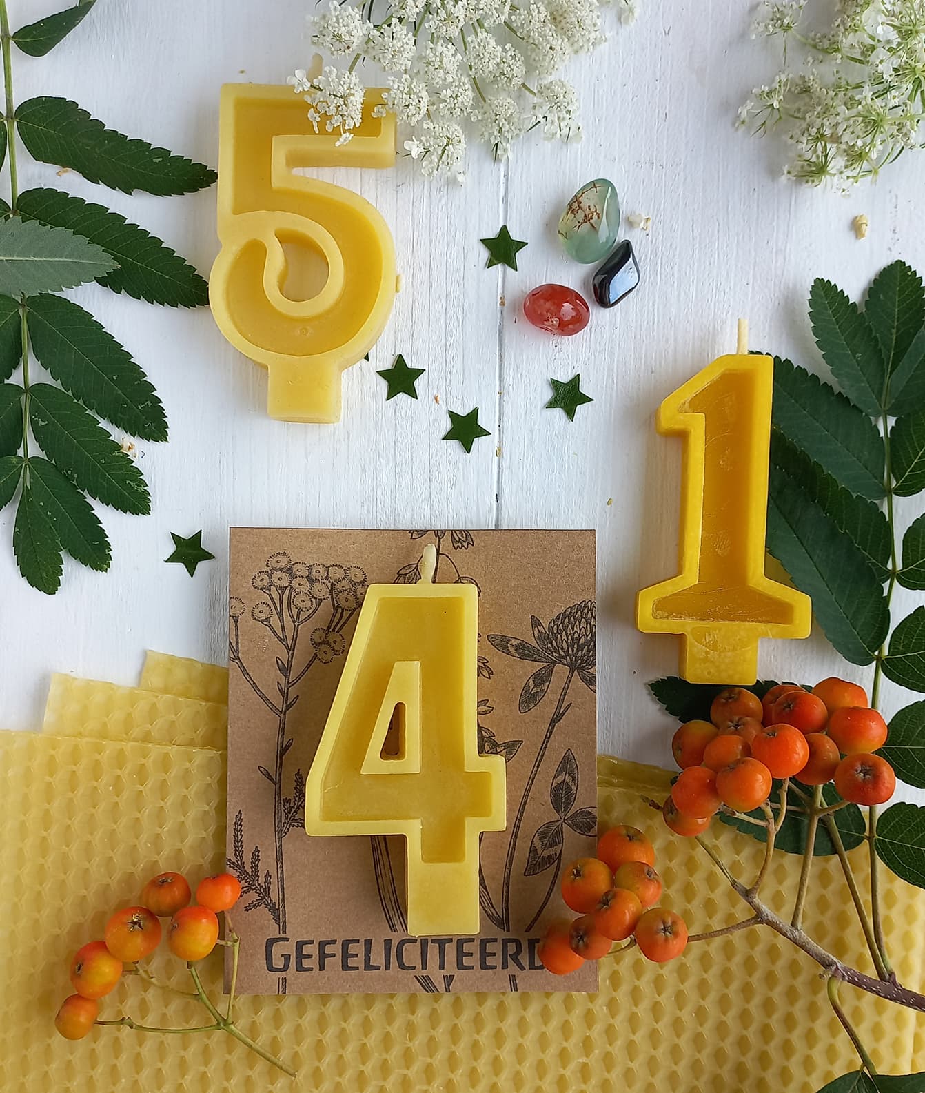 cijfer verjaardags kaars van bijenwas