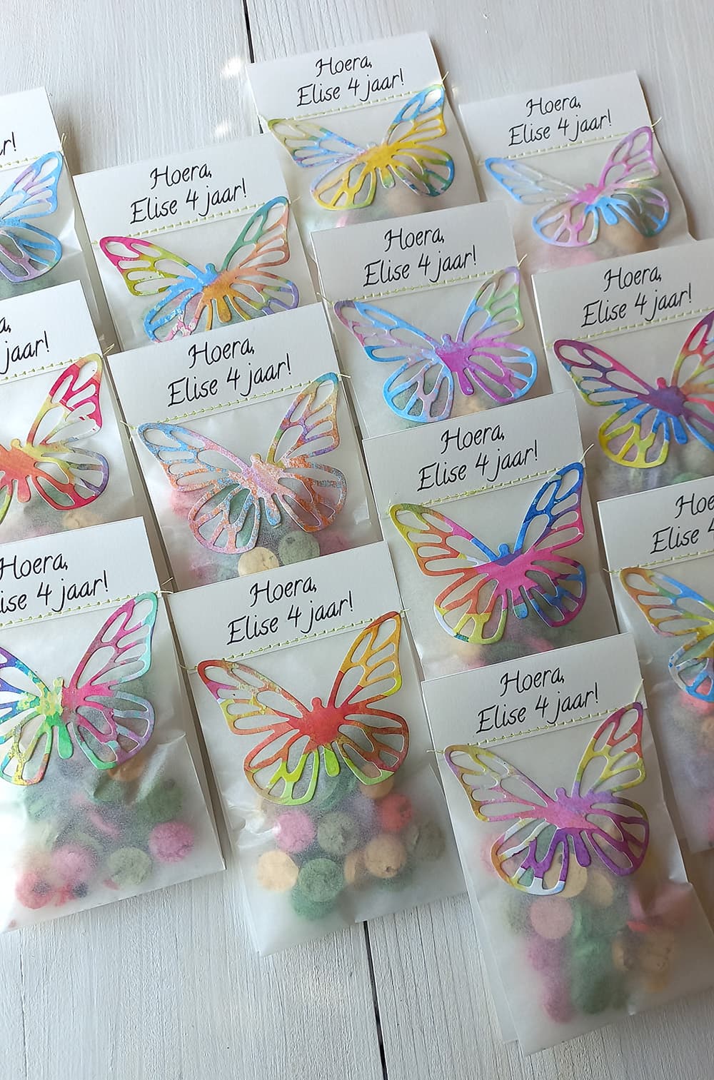 zaden confetti uitdeel cadeautjes