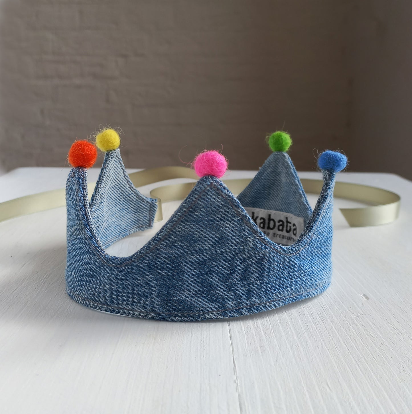 denim kroon voor verjaardag en verkleeden